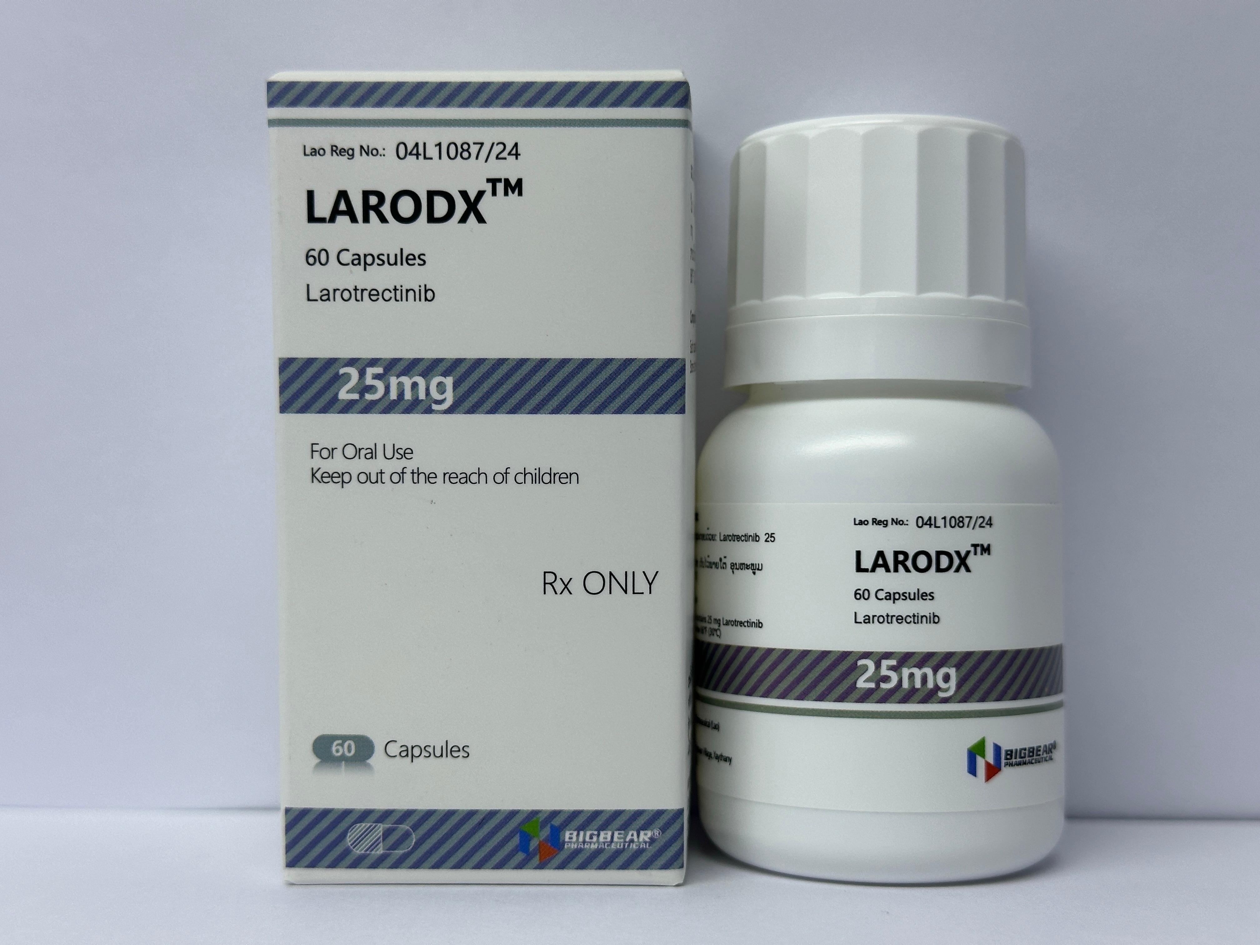 <b>拉罗替尼, LARODX,Larotrectinib,25mg</b>