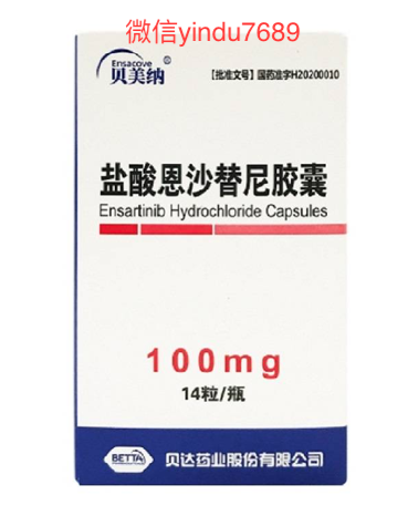 恩沙替尼 Ensartinib 贝美纳说明书