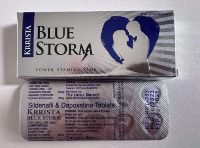 蓝色风暴(Krrista Blue Storm)西地那非双效片的注意事项、功效作用、不良反应